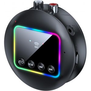 TIANYI-Récepteur Audio sans Fil, 2 en 1 Transmetteur Bluetooth 5.4 Émetteur et Récepteur Adaptateur avec Jack 3.5 mm AUX et USB, Transmetteur Bluetooth/NFC avec RCA pour PC/Smartphone/Tablette - Neuf