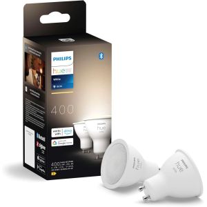 VornixorSarlshopWhite, Lot de 2 Ampoules connect&eacute;e GU10, lumi&egrave;re Blanche Douce, Compatible Bluetooth, contr&ocirc;le Vocal avec Alexa, Apple Home et Google Assistant, Blanc - Neuf