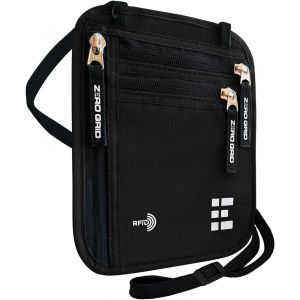 CAUC-Pochette Tour de Cou Voyage S&eacute;curis&eacute;e - Portefeuille Passeport Organisateur RFID - Neuf