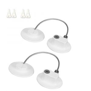 Lot de 2 verrous de s&eacute;curit&eacute; enfant pour r&eacute;frig&eacute;rateur avec cl&eacute;s, pour placards, tiroirs et fen&ecirc;tres - Neuf