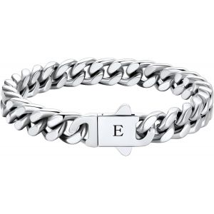 Eryi-Bracelet Pour Femme En Acier Inoxydable Avec Inscription En Allemand « Mère Fille » - Personnalisable - Argent - Bracelet Réglable - Cadeau Pour Maman Papa Grand-Père - Neuf