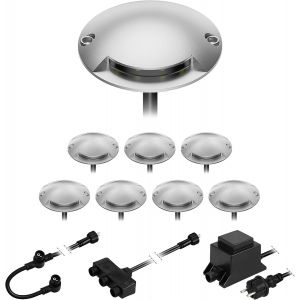 Lampe Led De Sol En Saillie Bunda, 1 Flamme, Pour L'extérieur, Carrossable, Blanc Chaud, Lot De 8[Amp748224] - Neuf