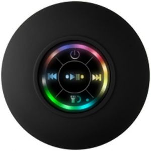 Mini Haut-Parleur Bluetooth Étanche Salle De Bain Audio Sans Douche Haut-Parleurs Rgb Lumière Bluetooth Ventouse Haut-Parleur Noir - Neuf