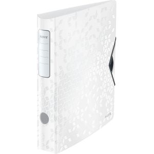 Lever Arch File A4 Active,White,Rounded Spine 65 Mm,Elastic Finding,Lightweight Polyfoam,Wow,11070001 - Neuf