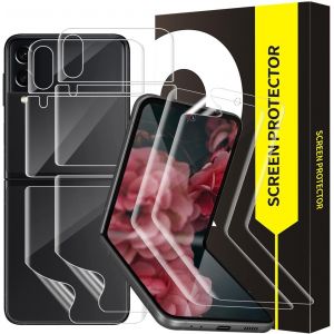 JGD-2+2 pi&egrave;ces Verre Tremp&eacute; pour Samsung Galaxy Z Flip 4 5G, Anti Rayures, Film protecteur Arri&egrave;re, Souple TPU vitre protection, Sensible au Toucher, Transparent HD Z Flip 4 protection &eacute;cran - Neuf