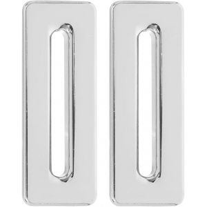 Jgd-Bague De Trop-Plein Rectangulaire En Zinc Lot De 2 Bouchons De Finition Pour &Eacute;vier Cuisine Et Lavabo Installation Facile Accessoire De Salle De Bain Couleur Argent&eacute; - Neuf