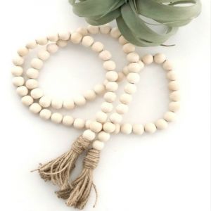 Perle En Bois Guirlande Ferme Rustique De Pays Theatrale Des Perles De Prière Tenture Murale Décorations 14mm - Neuf