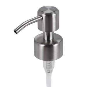 Lot de 4 distributeurs de savon en acier inoxydable pour bouteilles &agrave; col 28/400 - Neuf