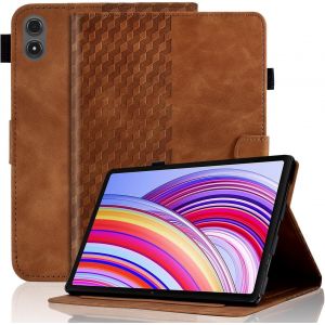 &Eacute;tui De Protection Pour Tablette Xiaomi Redmi Pad Pro 12,1"" 2024 - En Cuir De Qualit&eacute; Sup&eacute;rieure - Avec Porte-Stylo Et Veille Automatique - Emplacement Pour Cartes - Pour Xiaomi Redmi Pad Pro - Marron - Neuf
