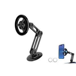 Support magn&eacute;tique MagSafe pour t&eacute;l&eacute;phone, &agrave; fixer sur le pare-brise de votre voiture, avec bras long r&eacute;glable. - Neuf