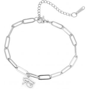 Eryi-?Il D'horus Bracelets De Cheville En Acier Inoxydable Chic Simple Antique Symbole Oeil D'horus Bracelet Agrafes Bracelet De Cheville Amulette De Protection Bijoux - Neuf