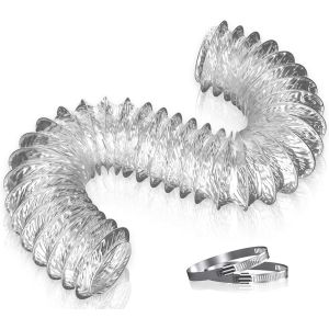 tuyau de ventilation 75mm 2m Conduit d'air Flexible conduit hotte en feuille d'aluminium tuyau evacuation hotte pour Salle de bain, Cuisine, Sèche-linge - Neuf