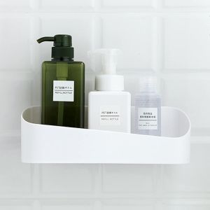 Étagère de douche étanche, sans perçage, en plastique, avec trous de drainage, pour cuisines et salles de bains - Neuf