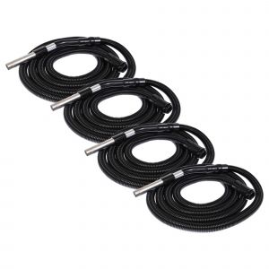 vhbw 4x Tuyau compatible avec Nilfisk GM 400, GD935, GD945, GM 200, GM 300, GD950 aspirateurs - 5 m, poign&eacute;e, avec raccord circulaire 32mm - Neuf