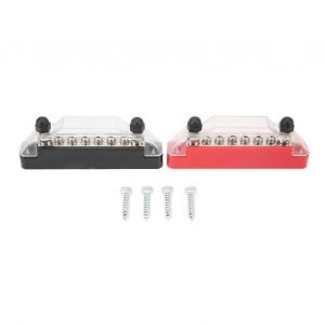 Porte-fusible a 6 voies, bloc de distribution d'alimentation, 2 bornes M6, 6 vis de cablage M4, panneau de fusibles a lame - Neuf