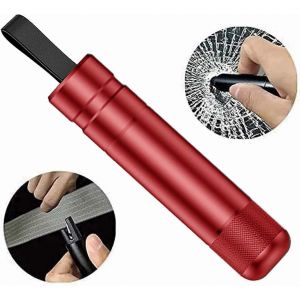 Mini brise-vitre portable pour voiture, outil d'&eacute;vacuation, coupe-ceinture de s&eacute;curit&eacute; 2 en 1 avec support - Neuf