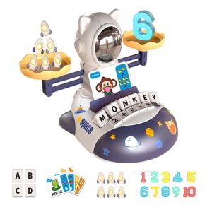 Jeu de mathematiques pour enfants, balance pour chat, jouet educatif de comptage, jouets prescolaires, cadeau d'anniversaire pour garcons et filles - Neuf