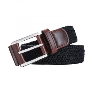 Ceinture Homme, Largeur 35mm-105cm/32""-34"" Taille Réglable-Noir, Ceinture Tressée, Ceinture Extensible, Ceinture En Tissu Tressé, Ceinture Élastique, Ceinture De Golf Pour Hommes Et Femmes - Neuf