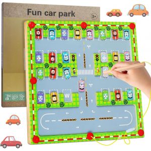 KAL-Jouet De Labyrinthe Magnétique Alphabet - Tableau Montessori 2-5 Ans Pour Filles Et Garçons - Parking Et Alphabet - Neuf