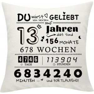 Trahoo-Cadeau Anniversaire Fille Garçon Anniversaire Housses De Coussin Cadeau Décoratif D'anniversaire Housse De Coussin Decoration Anniversaire 45 X 45 Cm Allemand - Neuf