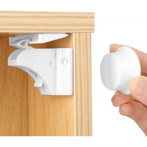 S&eacute;curit&eacute; B&eacute;b&eacute; Placard Bloque Porte,10 Serrures + 2 Cl&eacute;s Serrures De S&eacute;curit&eacute; Enfants,Enfant Magn&eacute;tique Cabinet De S&eacute;curit&eacute;,S&eacute;curit&eacute; Enfant Tiroir Armoires Verrous - Neuf