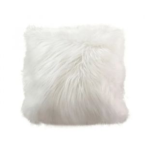 Coussin A Poil 45 X 45 Cm Epice Ecru - Neuf