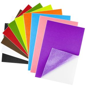 Mevronisshop-Lot De 10 Feuilles De Feutrine Autocollantes Multicolores Pour Loisirs Cr&eacute;atifs, Loisirs Cr&eacute;atifs, D&eacute;coration D'int&eacute;rieur (20 X 30 Cm) - Neuf