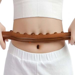 Nouveau B&acirc;ton De Massage Gua Sha &Agrave; 8 Perles En Bois Carbonat&eacute; Pour Le Dos Et Le Corps, Th&eacute;rapie Par Grattage Des M&eacute;ridiens, Massage Relaxant Des Muscles Par Acupuncture - Neuf