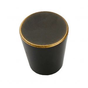 Poignee de porte en cuivre massif pour armoire, tiroir, penderie, meuble (noir, S) - Neuf