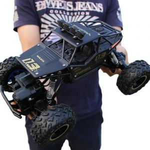 Voiture Télécommandée 4WD Tout-Terrain Double Moteurs Avec Phares LED Noir YONIS - Neuf