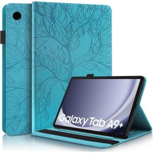 Naeryut-Coque Pour Samsung Galaxy Tab A9 Plus/A9+ 11" 2023 (Sm-X210/X215/X216/X218) Housse De Protection Avec Porte-Pencil Étui À Rabat Avec Support Fonction Portefeuille Bleu - Neuf