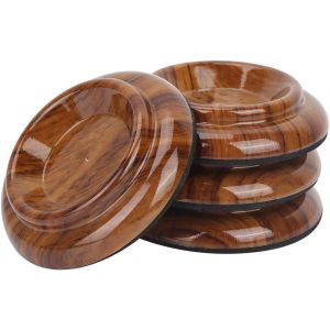 ChenQuanSarl-4 Pièces Tasses De Roulette De Piano, Pieds De Protection De Sol Antidérapants, Tapis De Piano À Queue De Tasse Ronde Antidérapante Coussinets De Pied De Piano - Neuf