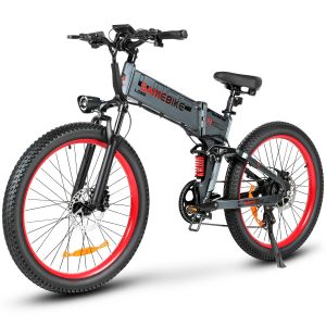 V&eacute;lo &Eacute;lectrique Pliable Samebike Lo26 Plus 1000 W 45 Km/H 48 V 15 Ah 110 Km 26 X 3 Pouces Frein Hydraulique Vtt - Gris - Neuf