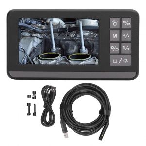 XYONG Endoscope industriel etanche 1080p HD, double objectif, camera d'inspection de canalisations d'egout avec eclairage, ecran de 4,3 pouces, 3 m - Neuf