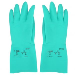 Gants de protection en caoutchouc nitrile industriel, antiacides, resistants a l'huile et au nettoyage (S) - Neuf
