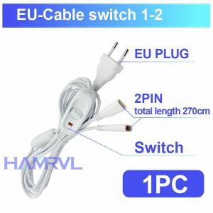 Kalsa-Nid D'abeille Bricolage Led Tube Lampe Hexagone Éclairage Pour Garage Lumière Corde De Levage Connecteur Câble Accessoires 110-240v Atelier De Barbier,Cable Switch Eu 1-2, - Neuf