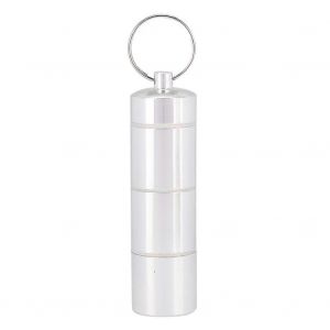 En Alliage D'aluminium Pilulier Bo&icirc;te De Rangement Bo&icirc;te De Pilules M&eacute;dicaments Distributeur - Neuf