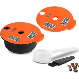 Capsules de caf&eacute; r&eacute;utilisables Tassimo Capsules de caf&eacute; rechargeables Capsules de 180ml Pp Capsules en plastique avec couvercles de remplacement 60ml pour machine &agrave; caf&eacute; Bosch Tassimo Acce - Neuf