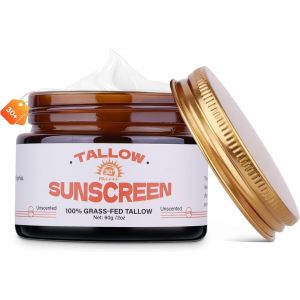 Checarzhn--No1-Tallow Sunscreen Spf 30, 100 % Grass-Fed Tallow & Honey Extract | Non -Greasy, Protection Uva/Uvb | Baume Nettoyant Pour Vi Et Corps, 2 Oz - Neuf