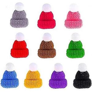 Chapeau en tricot de No&euml;l,50pcs Mini chapeau en tricot Ornements d'arbre de No&euml;l,chapeau de poup&eacute;e mignon,bijoux - Neuf