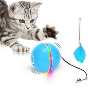 Balle Interactive Rechargeable Bran Pour Chat - Roulement Automatique, Changement De Couleur, Divertissement Captivant Pour Les Chats D'int&eacute;rieur - Neuf