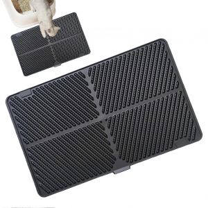 Litière Pour Chat Catcher Mat Extra Large Pliable Résistant À L'eau De La Litière De Piégeage Tapis Noir À L'intérieur De Chaussée Salle De Séjour - Neuf