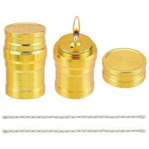 2pcs Portable En Métal Mini Brûleur D'alcool Lampe Réchaud À Alcool En Métal - Neuf