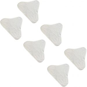 Malayas - Lot de 6 pads de nettoyage universels en microfibre,Compatible balai vapeur tampons en tissu lavables en Triangle de nettoyage pour sols couvercle pour le Vapeur couvercle pour le chiffon - Neuf