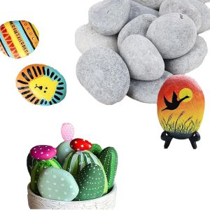 Mevronisshop-12 Pi&egrave;ces Galets &Agrave; Peindre Grandes Pierres Pour La Peinture Galets Dessin De Pierres Peintes Galets Decoratif Jardin Cailloux Pierre De D&eacute;coration D'aquarium 5-8cm Pour Peinture Et La D&eacute; - Neuf