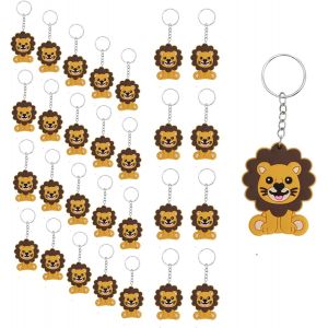 lbgwp60-30 Pièces Porte-Clés Animaux Lion Porte Clé Porte-Clés Lion Pour Noël Enfants Cadeau De Fête, Birthday Party Fournitures, Clés, Portefeuilles - Neuf