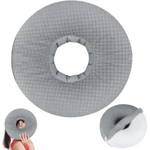 Coussin De Piercing D'oreille Pour Les Personnes Dormant Sur Le Côté, Oreiller Avec Trou D'oreille, Rembourrage Réglable, Coussin En Forme De Donut Pour L'oreille, Soulage La Douleur D'oreille, Rédui - Neuf