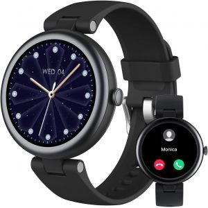 Montre Connectée Femme Ronde Petite Montre Podometre Smartwatch Avec Appel Bluetooth Cardiofrequencemetre Oxymetre Chronometre Pour Android Ios Montre Sport Pour Running Course À Pied Etanche Ip68 - Neuf