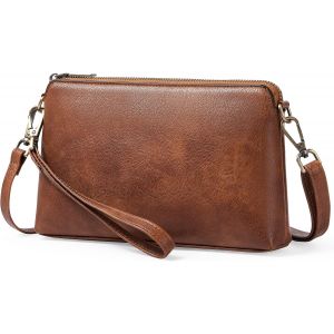 Petit Sac Bandouli&egrave;re Femme, R&eacute;tro Sacs Port&eacute;s &Eacute;paule, Grande Capacite Porte Carte Bandouli&egrave;re Amovible Portefeuille Cuir, Besace Sacoche Telephone Portable Porte Monnaie - Neuf