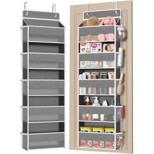 JEXNOVASHOP-Rangement Suspendu sur Porte avec 5 Compartiments, Etagère de Rangement pour Chambre et Salle de Bain, Rangement Mural à Suspendre - Neuf